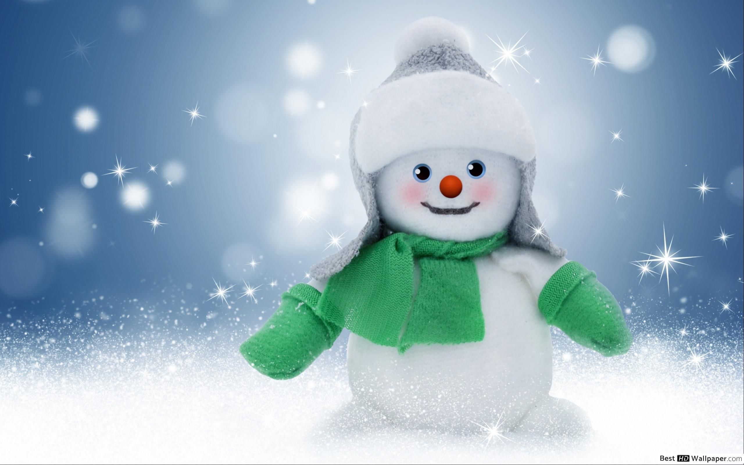 Pupazzo di neve natalizio sorridente, 2560x1600 WQXGA, Desktop
