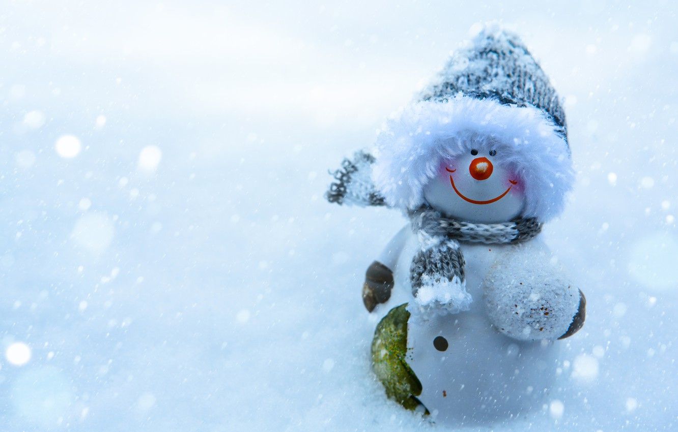 Pupazzo di neve sorridente inverno, 1332x850 720p, Laptop