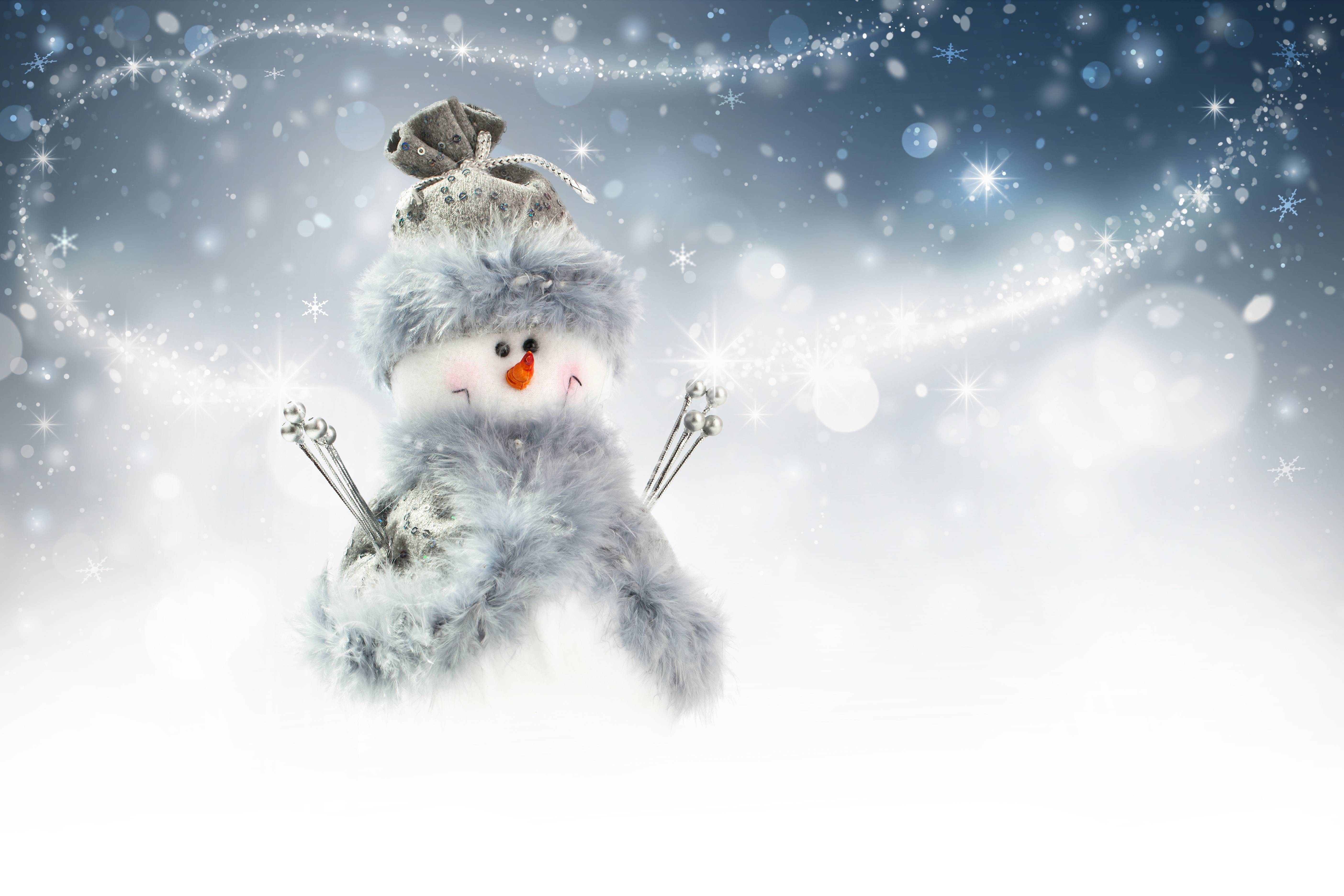 Pupazzo di neve carino natalizio, 5616x3744 Ultra HD, 4K TV