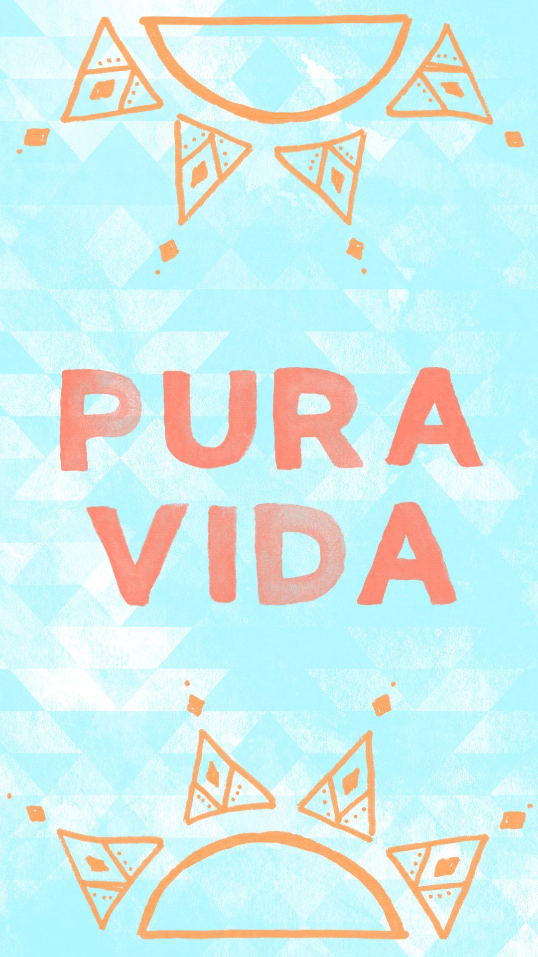 Testo Pura Vida decorativo, 1080x1920 Verticale, Telefono