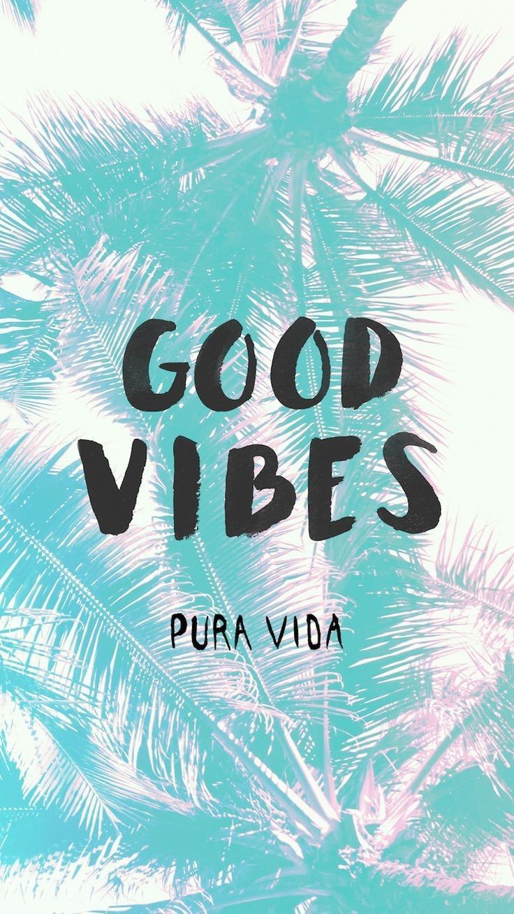 Palme testo Good Vibes, 736x1308 Full HD Verticale, Smartphone