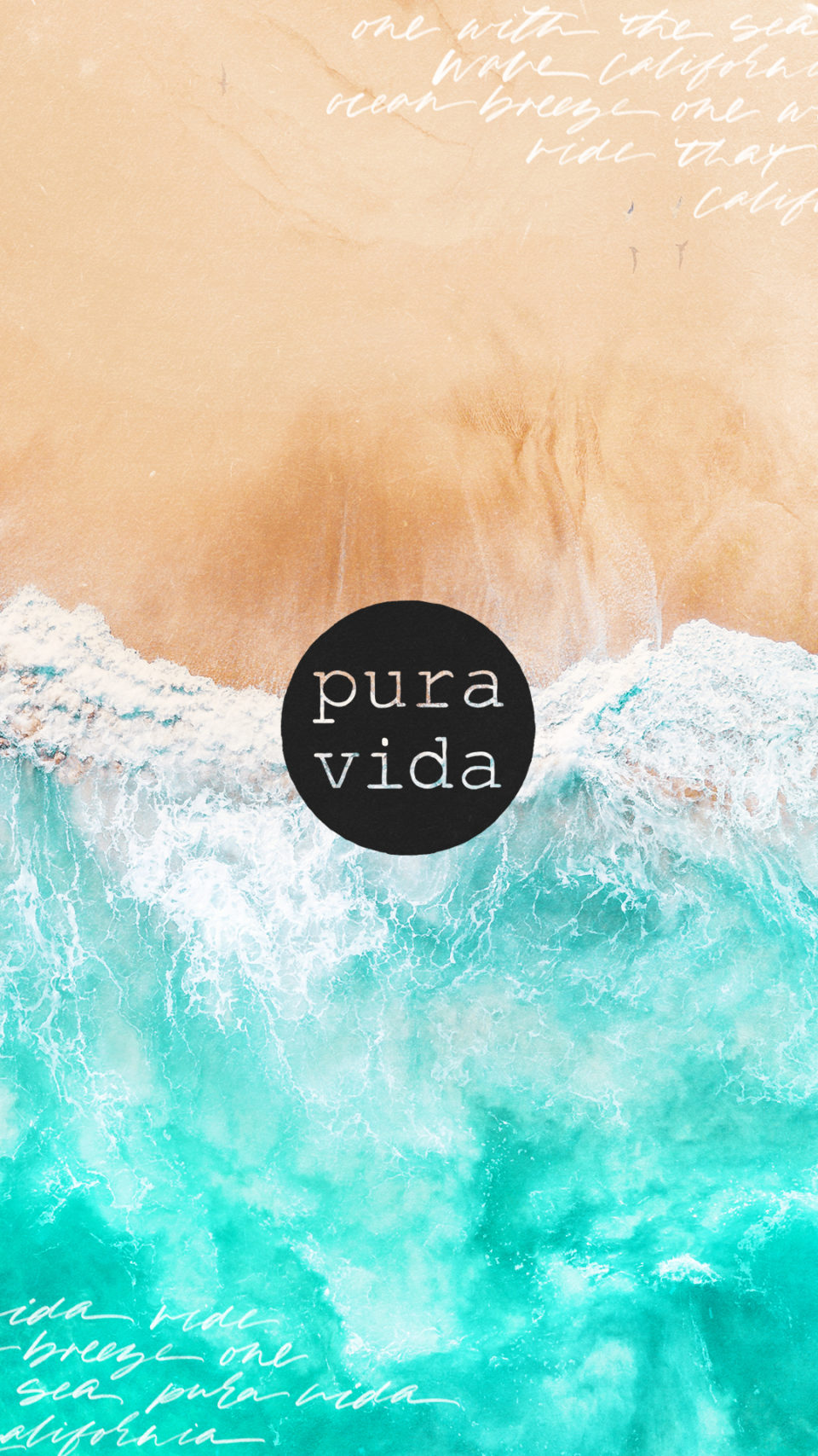 Spiaggia vista aerea, onde turchesi, 960x1707 Full HD Verticale, iPhone