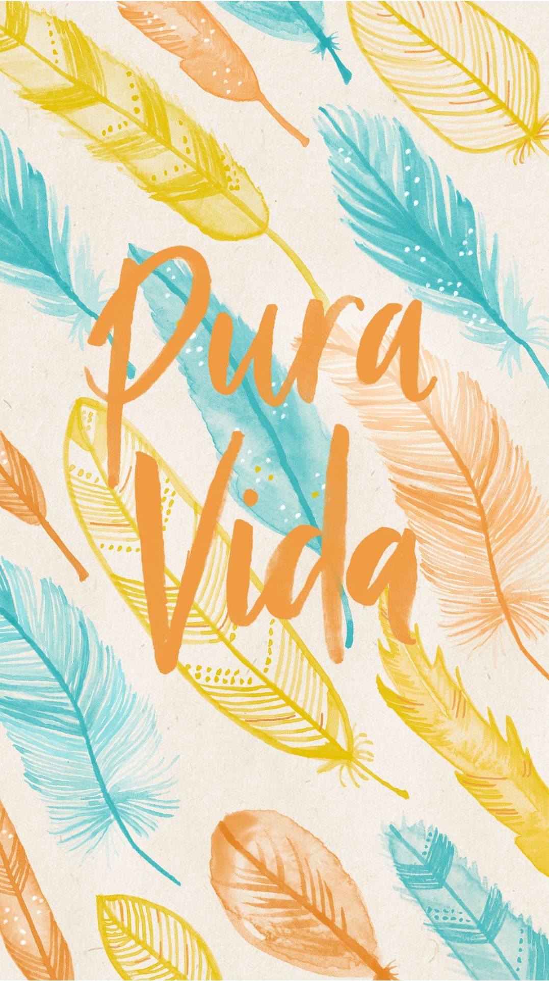 Piume acquerello Pura Vida, 1077x1923 Verticale, Mobile