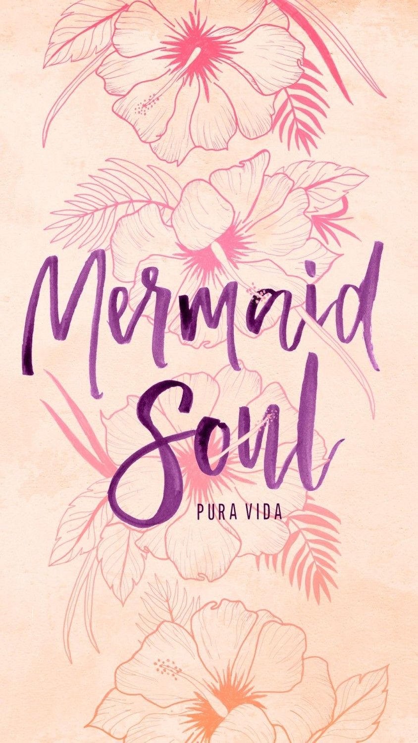 Mermaid Soul fiori tropicali rosa, 844x1500 Verticale, Mobile