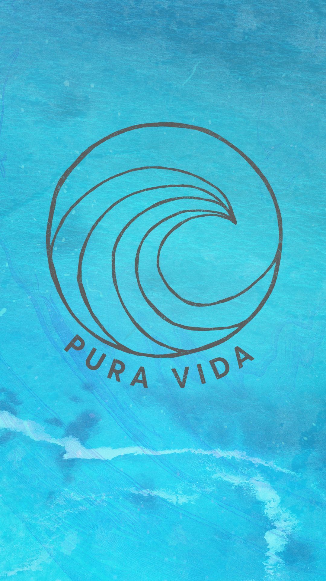 Logo onda Pura Vida turchese, 1080x1920 Full HD Verticale, iPhone