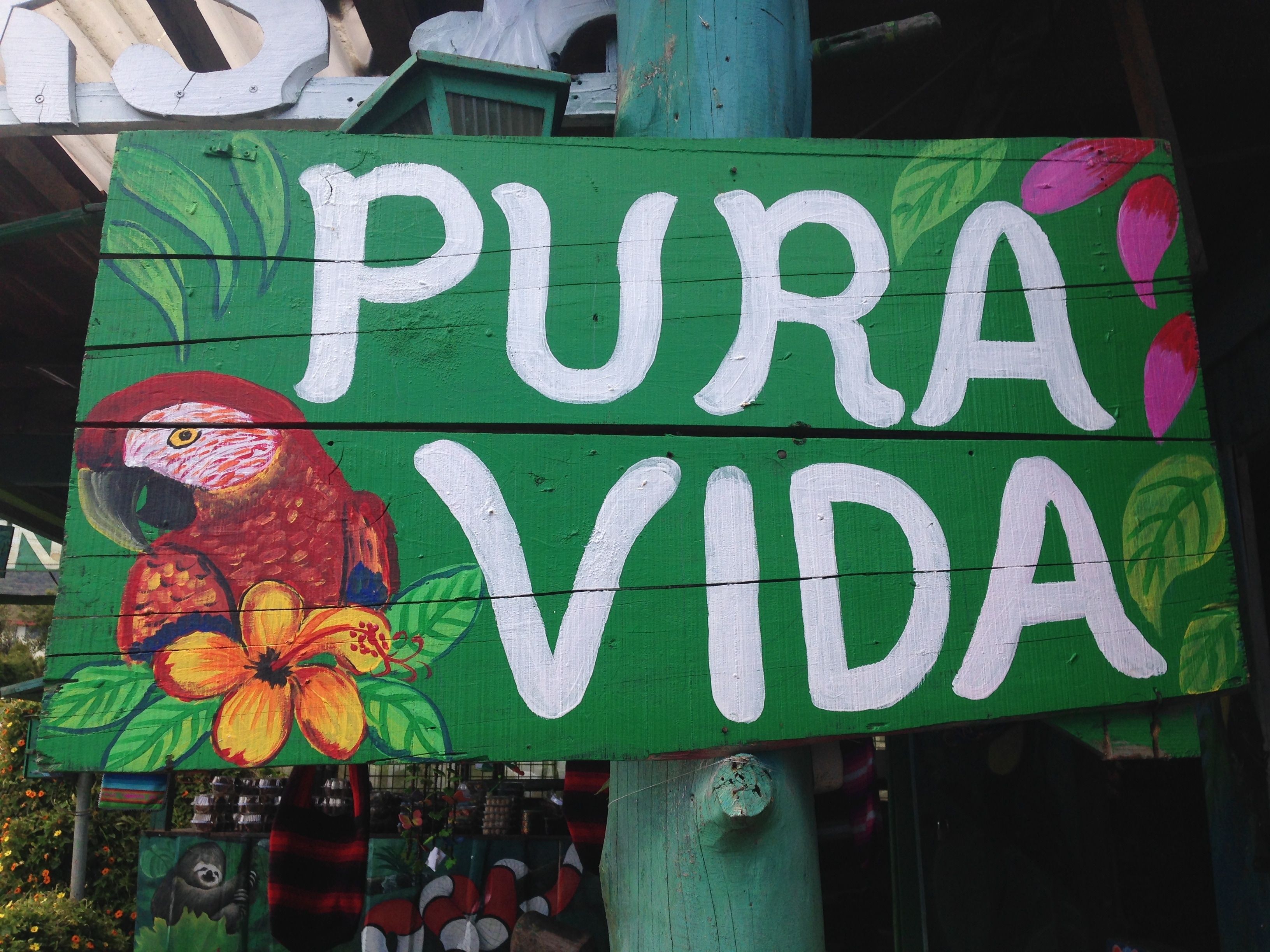 Cartello verde Pura Vida, 3264x2448 2K, Monitor Gaming