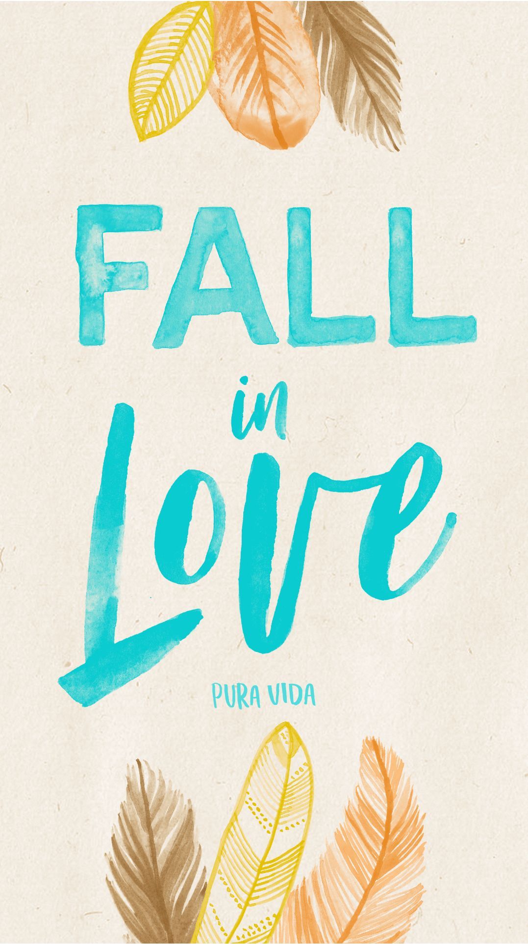 Fall in Love foglie autunnali, 1077x1923 Verticale, Mobile