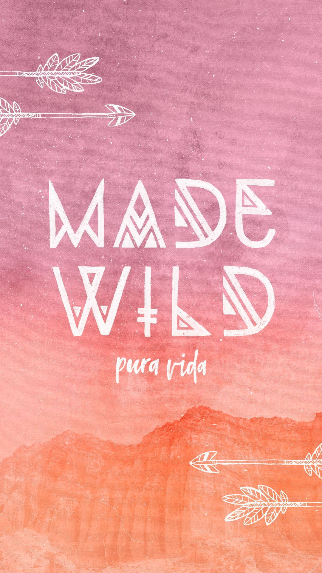 Made Wild Pura Vida testo, 1080x1920 Full HD Verticale, iPhone