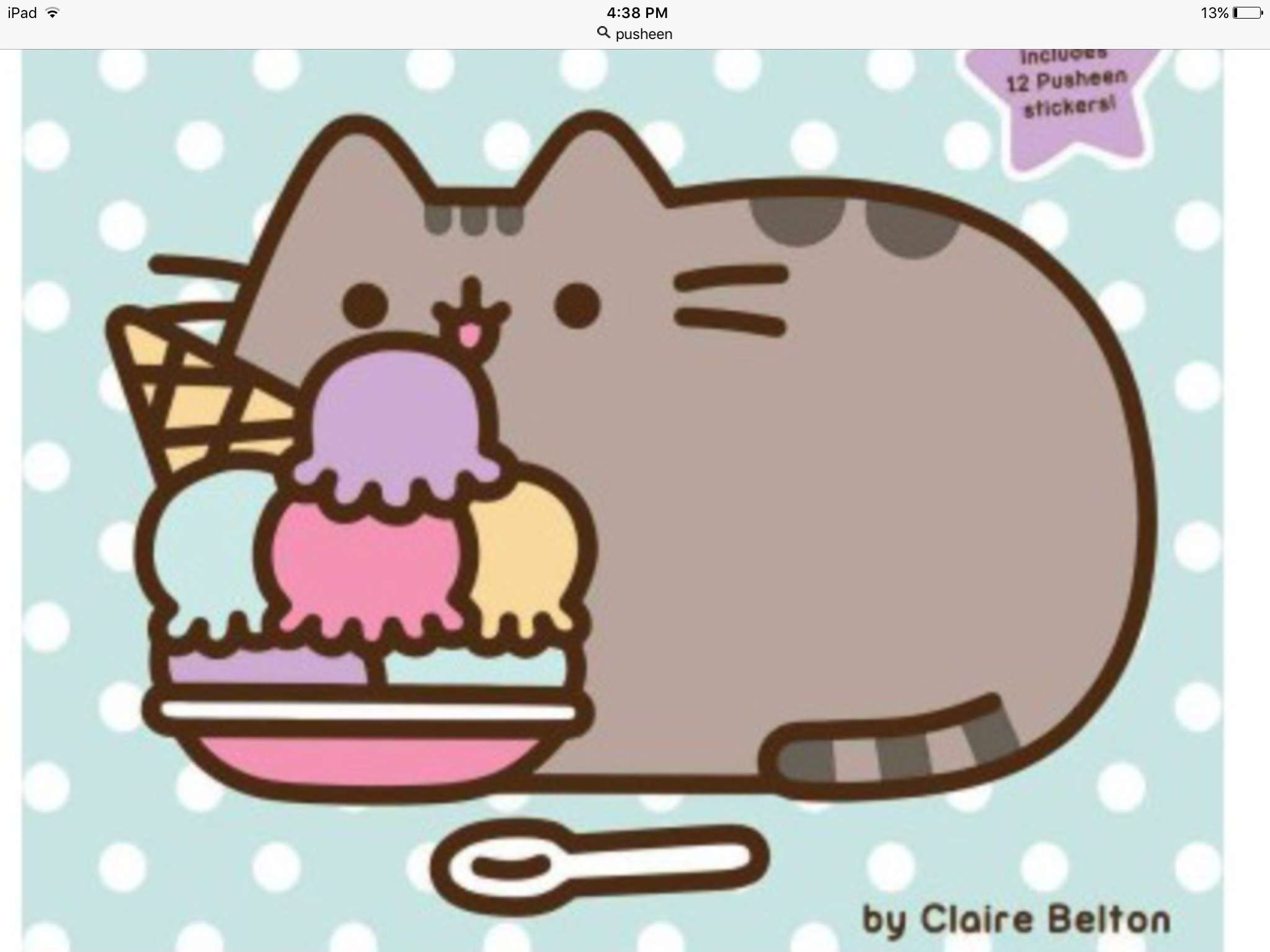 Pusheen gatto gelato, 2048x1536 alta risoluzione, Laptop