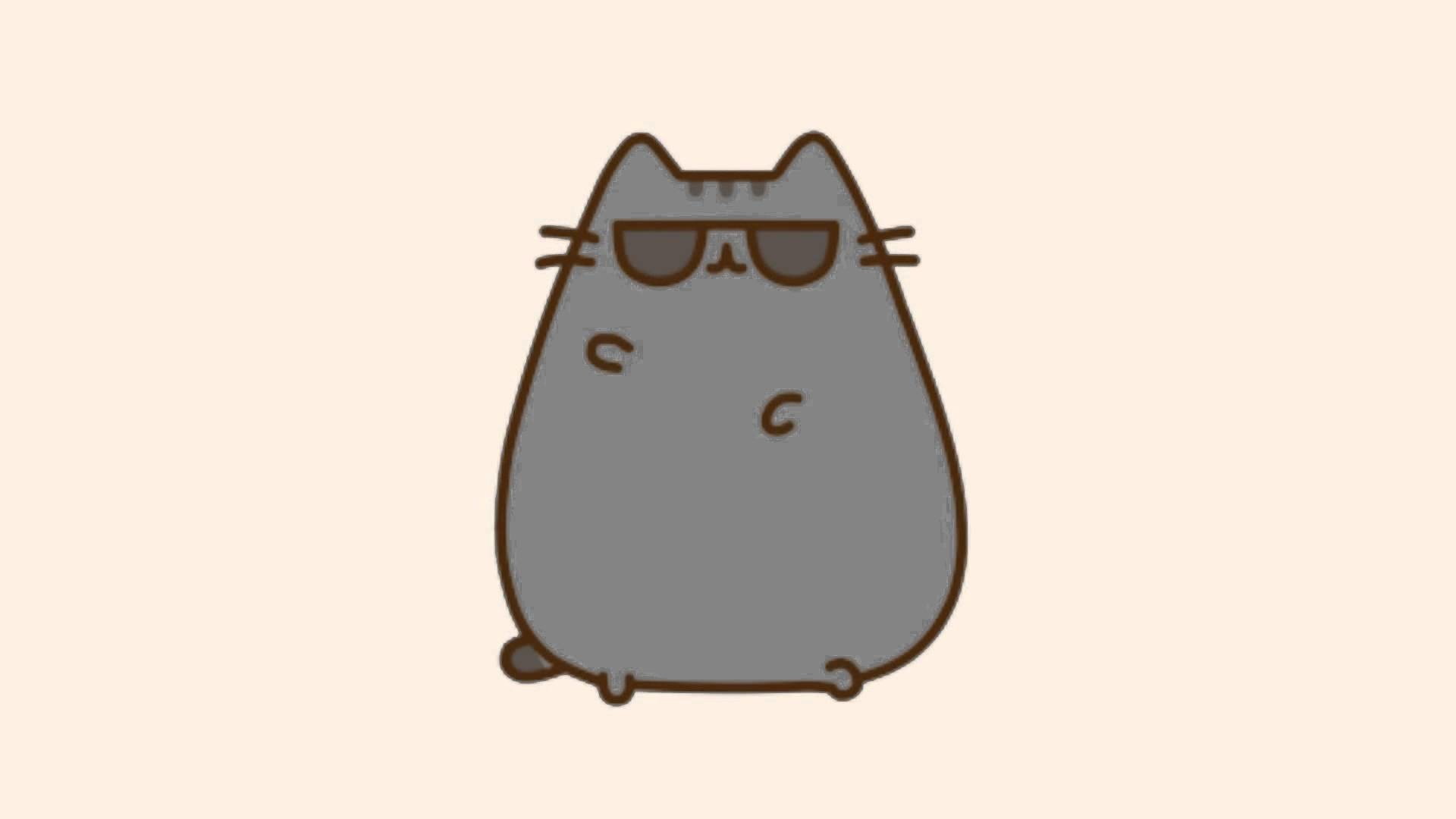 Pusheen gatto con occhiali, 1920x1080 Full HD, PC