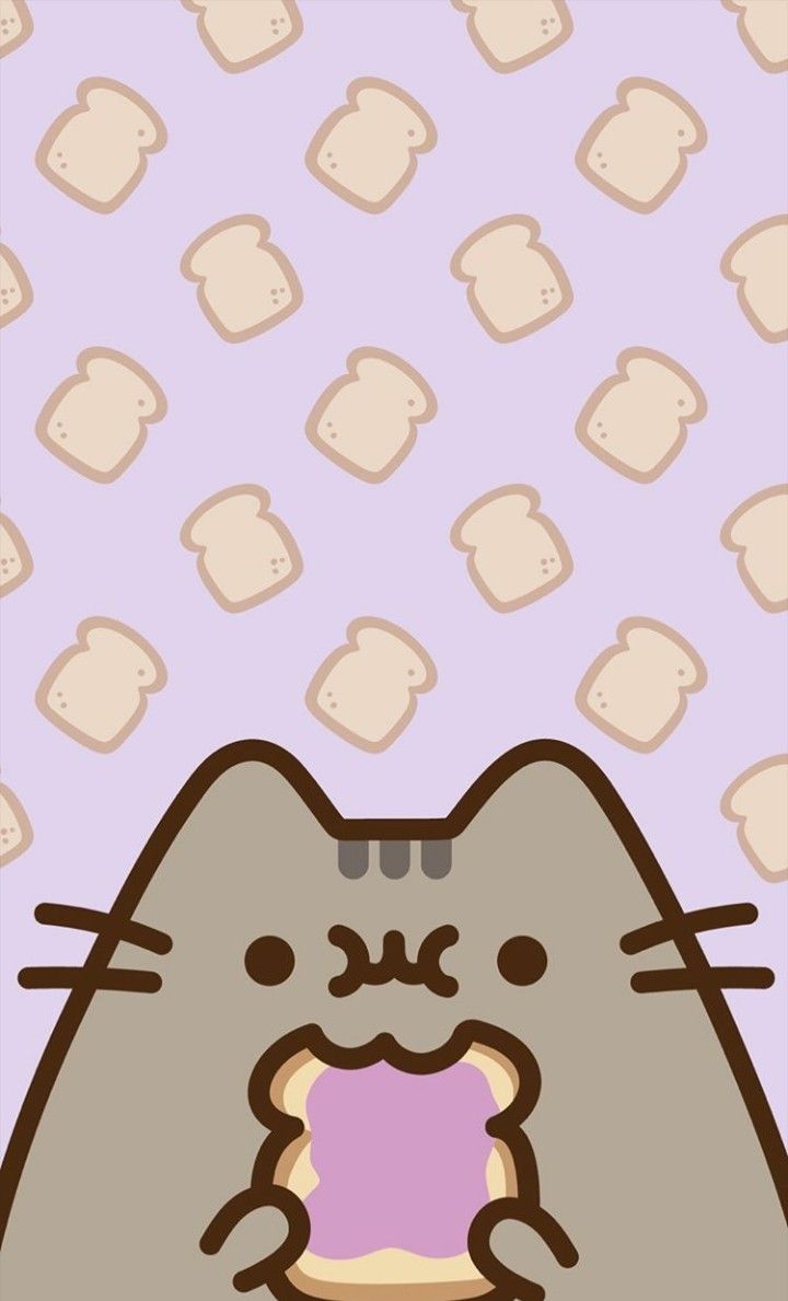 Pusheen gatto mangia toast, 720x1189 Full HD Verticale, Smartphone