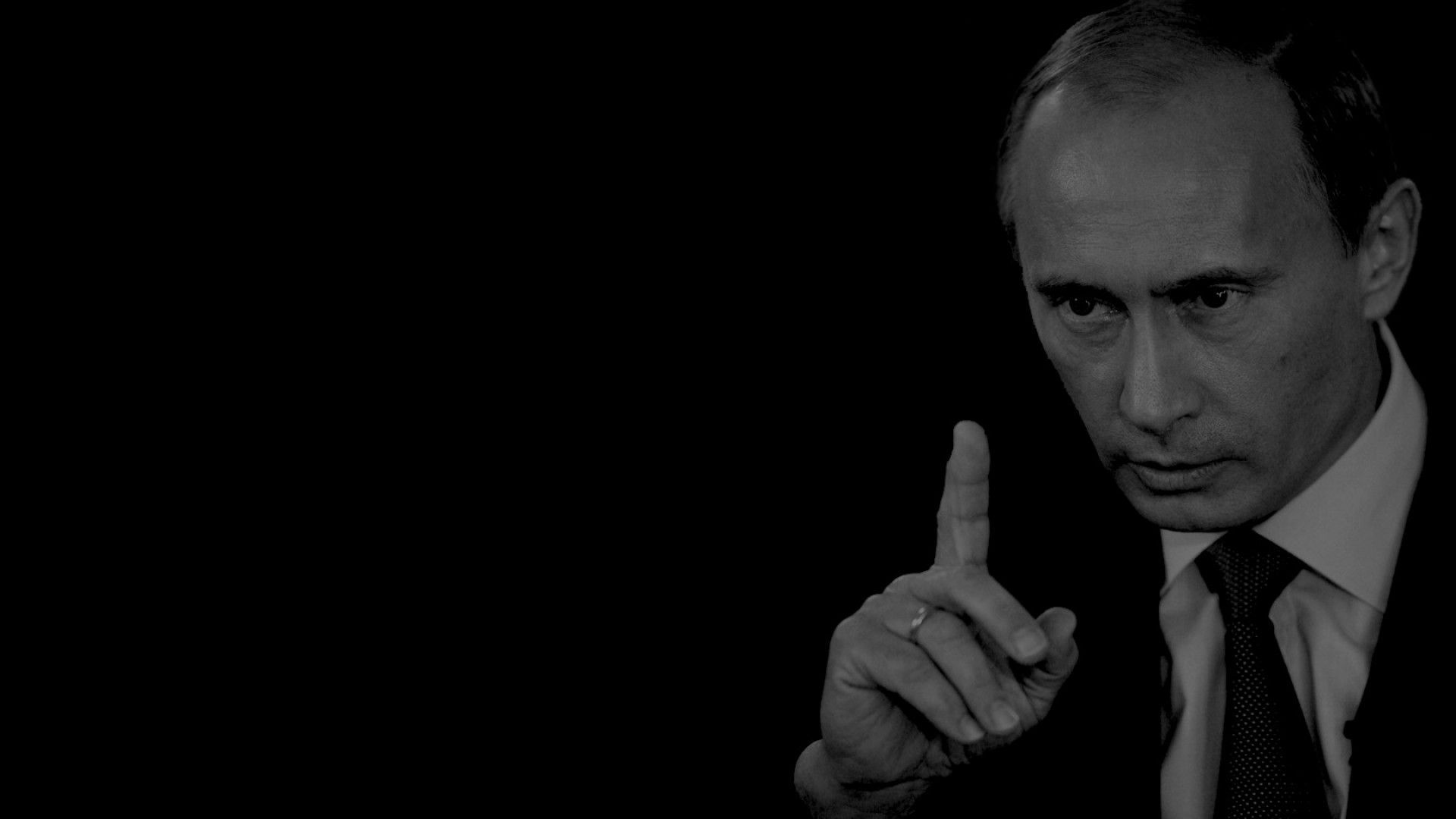 Vladimir Putin bianco e nero, 1920x1080 Full HD, Desktop