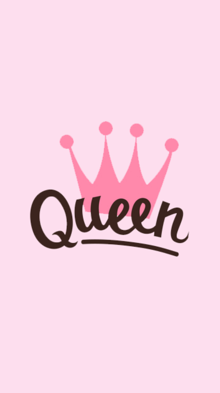 Corona rosa con scritta Queen, 765x1368 Full HD Verticale, iPhone