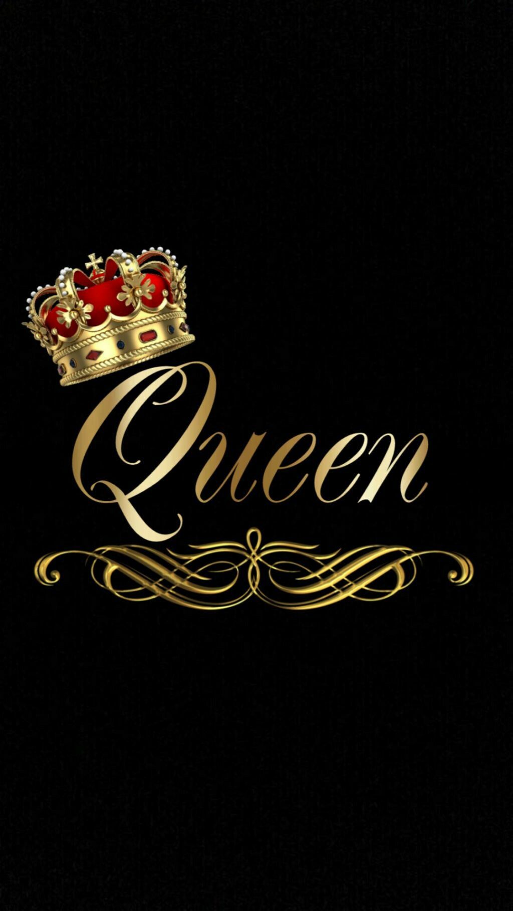 Corona dorata scritta Queen, 1024x1817 Verticale, Telefono