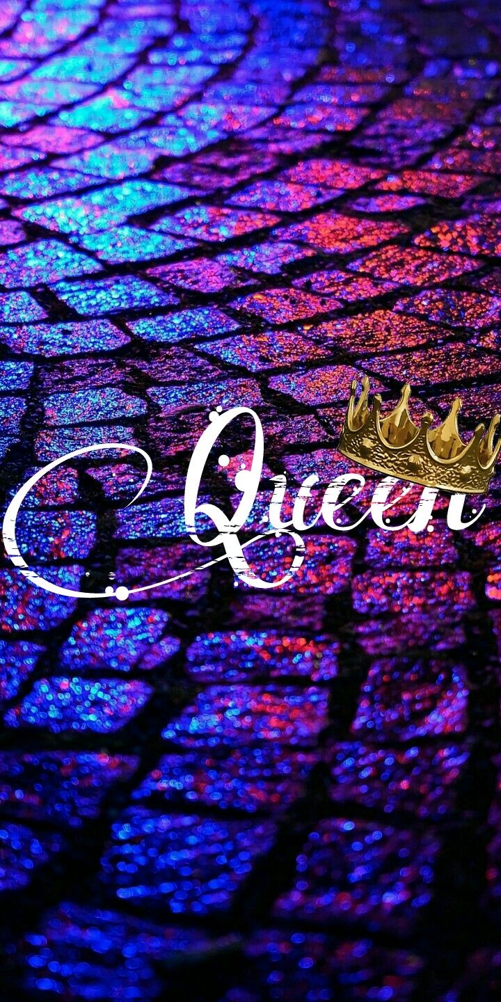 Scritta Queen con corona dorata, 720x1440 Verticale, Telefono