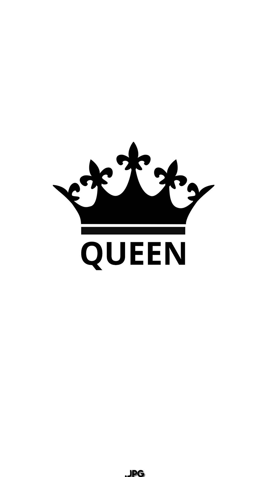 Corona nera con scritta Queen, 900x1600 Verticale, Telefono
