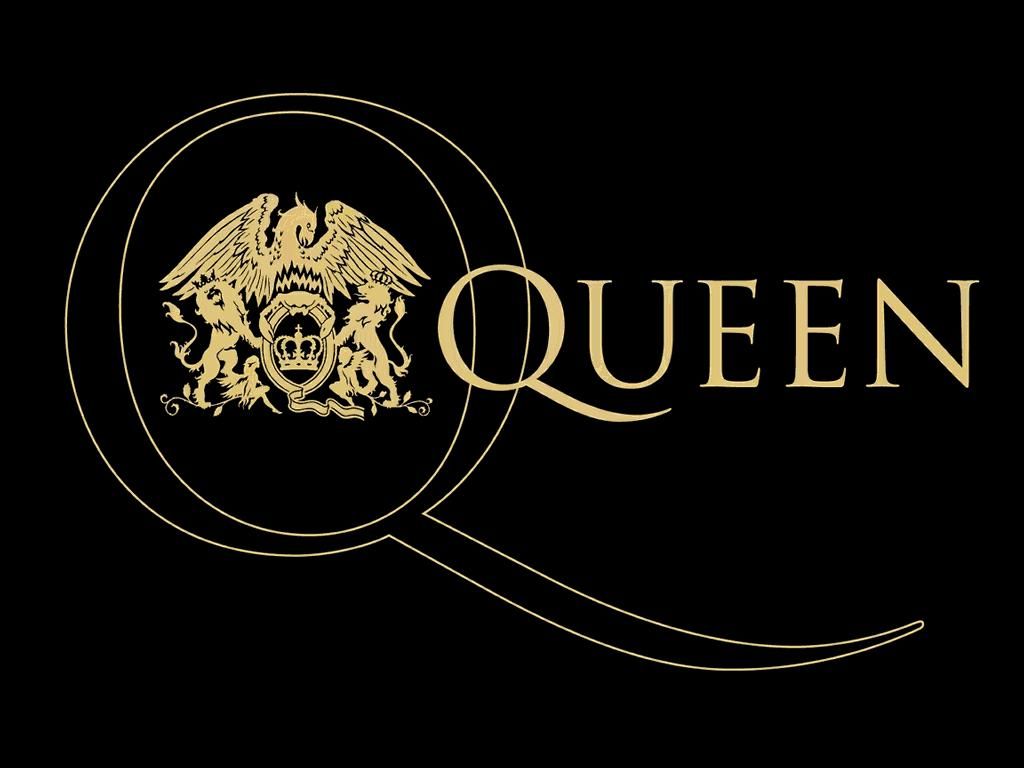 Logo band Queen dorato, 1024x768 HD, Laptop