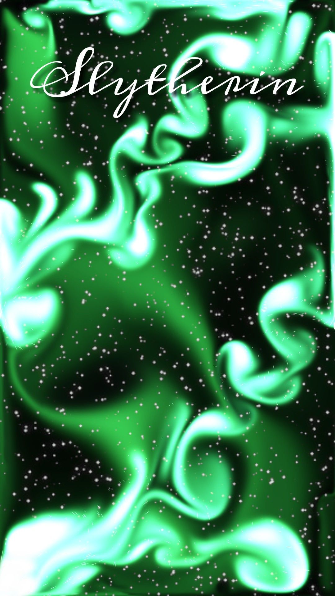 Slytherin astratto verde fumo, 1080x1920 Verticale, Samsung Galaxy