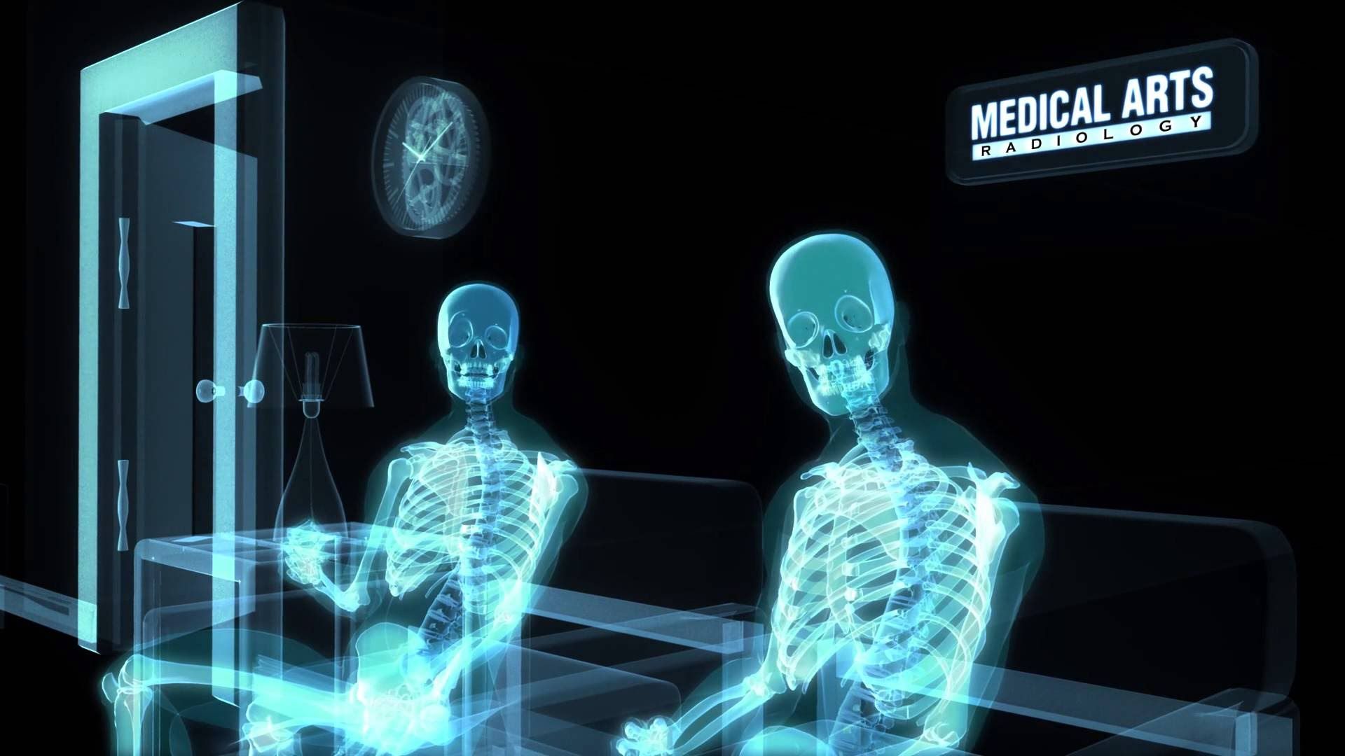 Scheletri raggi X studio medico, 1920x1080 Full HD, Laptop