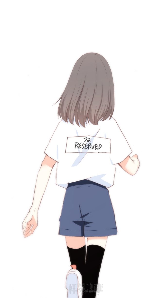 Ragazza anime di spalle, 690x1225 Full HD Verticale, Smartphone