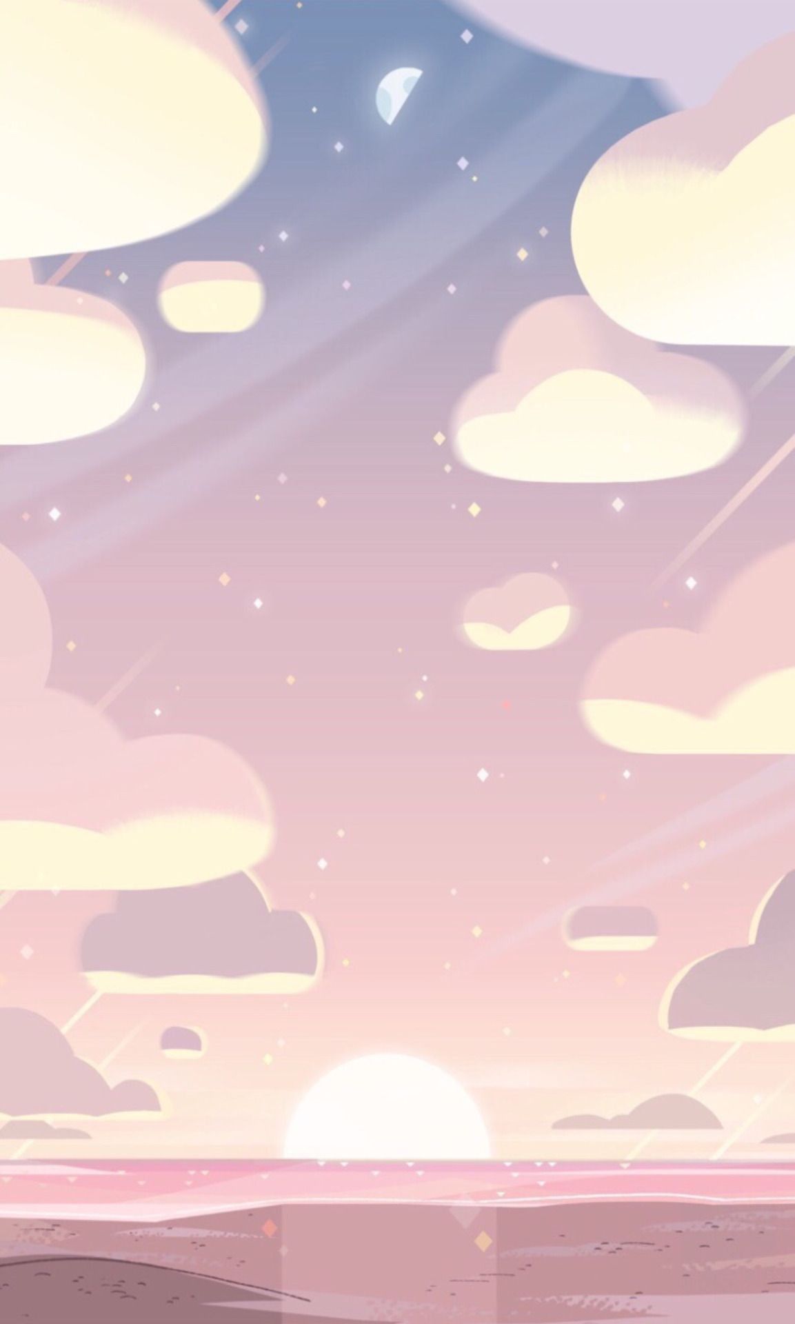 Tramonto pastello con nuvole, 1153x1920 Full HD Verticale, iPhone