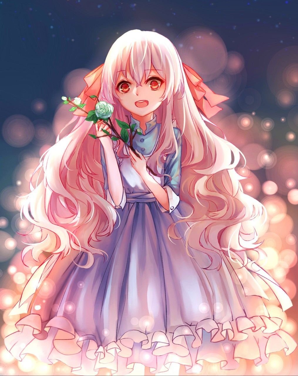 Ragazza anime capelli rosa, 1015x1279 Verticale, Mobile