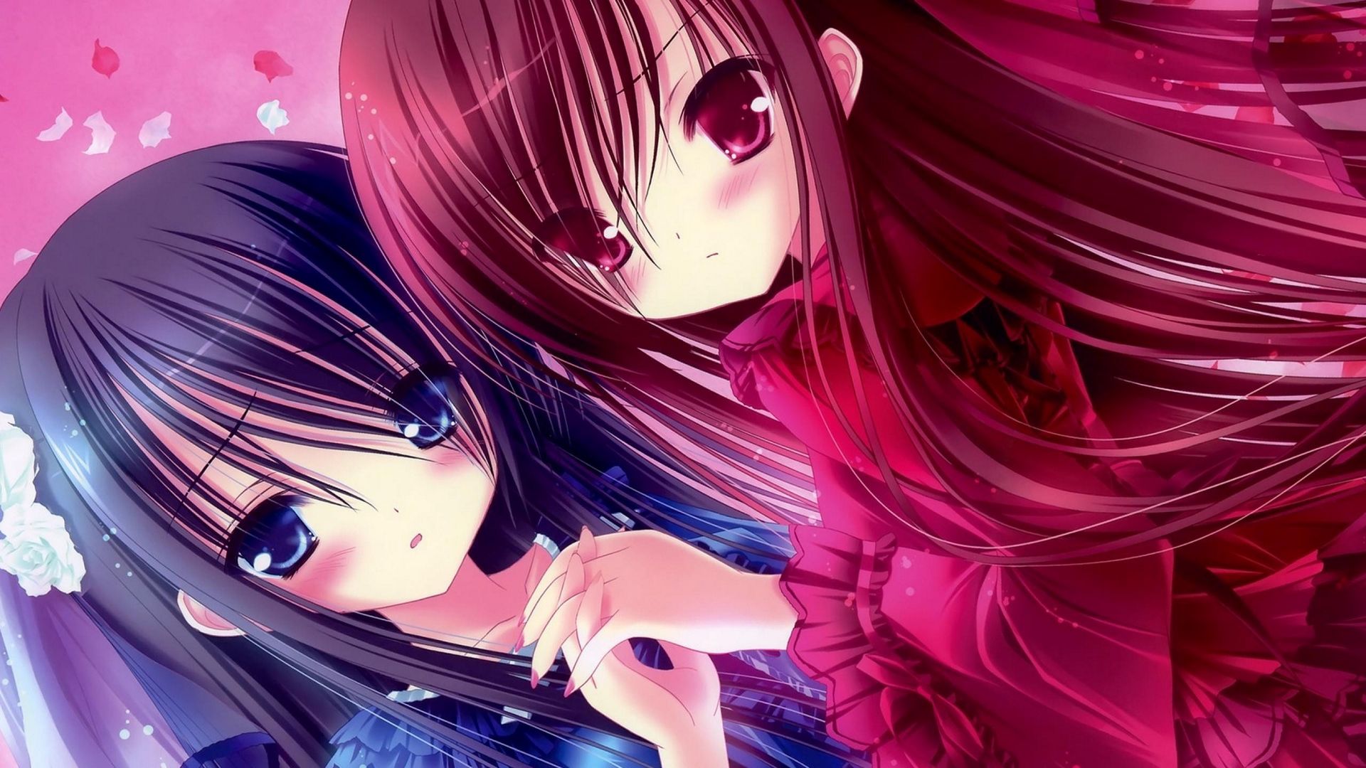 Due ragazze anime kawaii, 1920x1080 1080p, PC