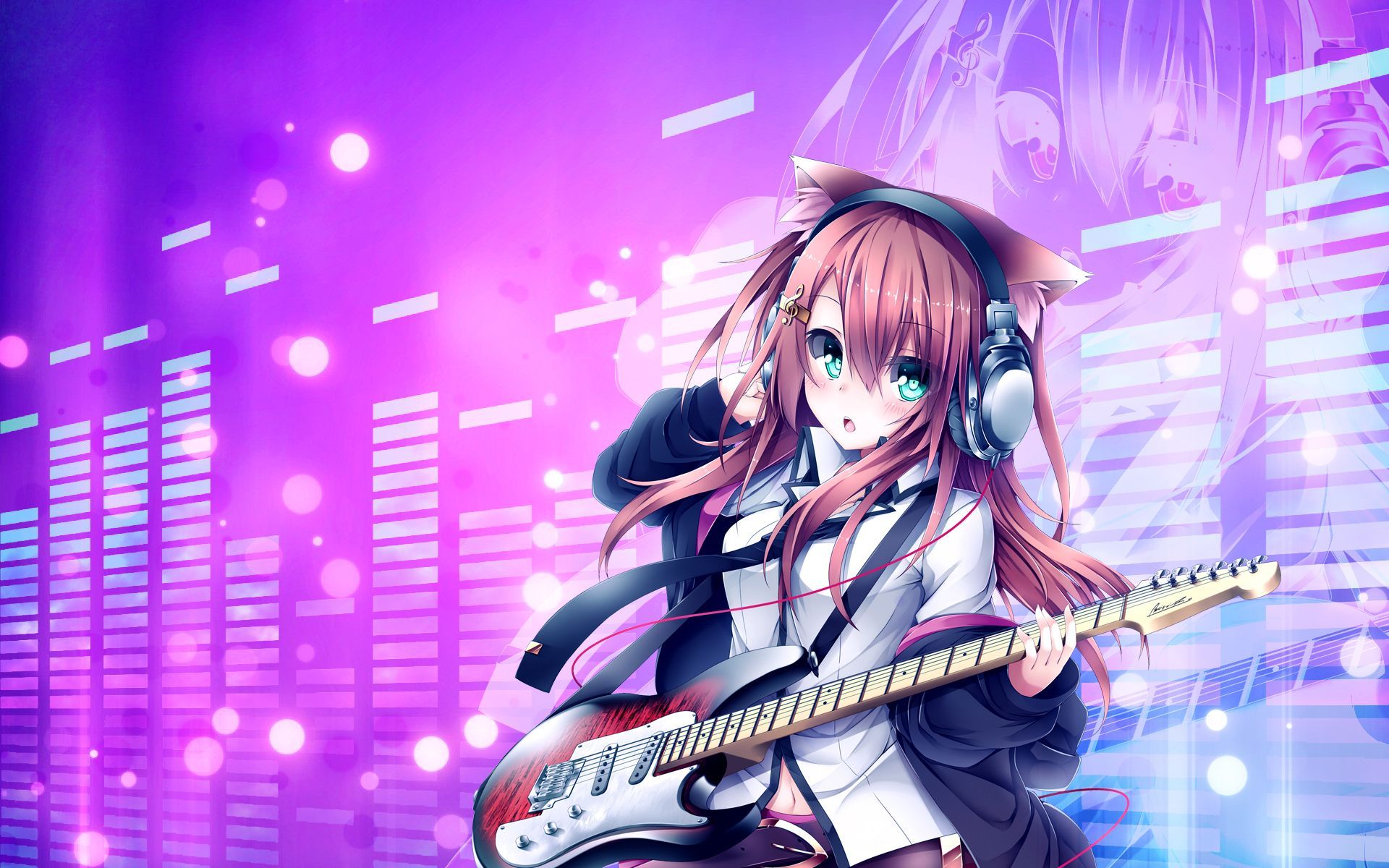 Ragazza anime con chitarra, 1920x1200 Full HD+, iMac