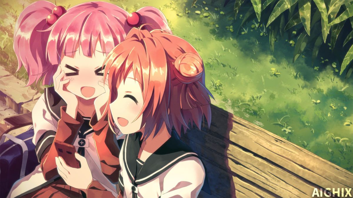 Due ragazze anime kawaii sorridenti, 1200x675 HD, PC