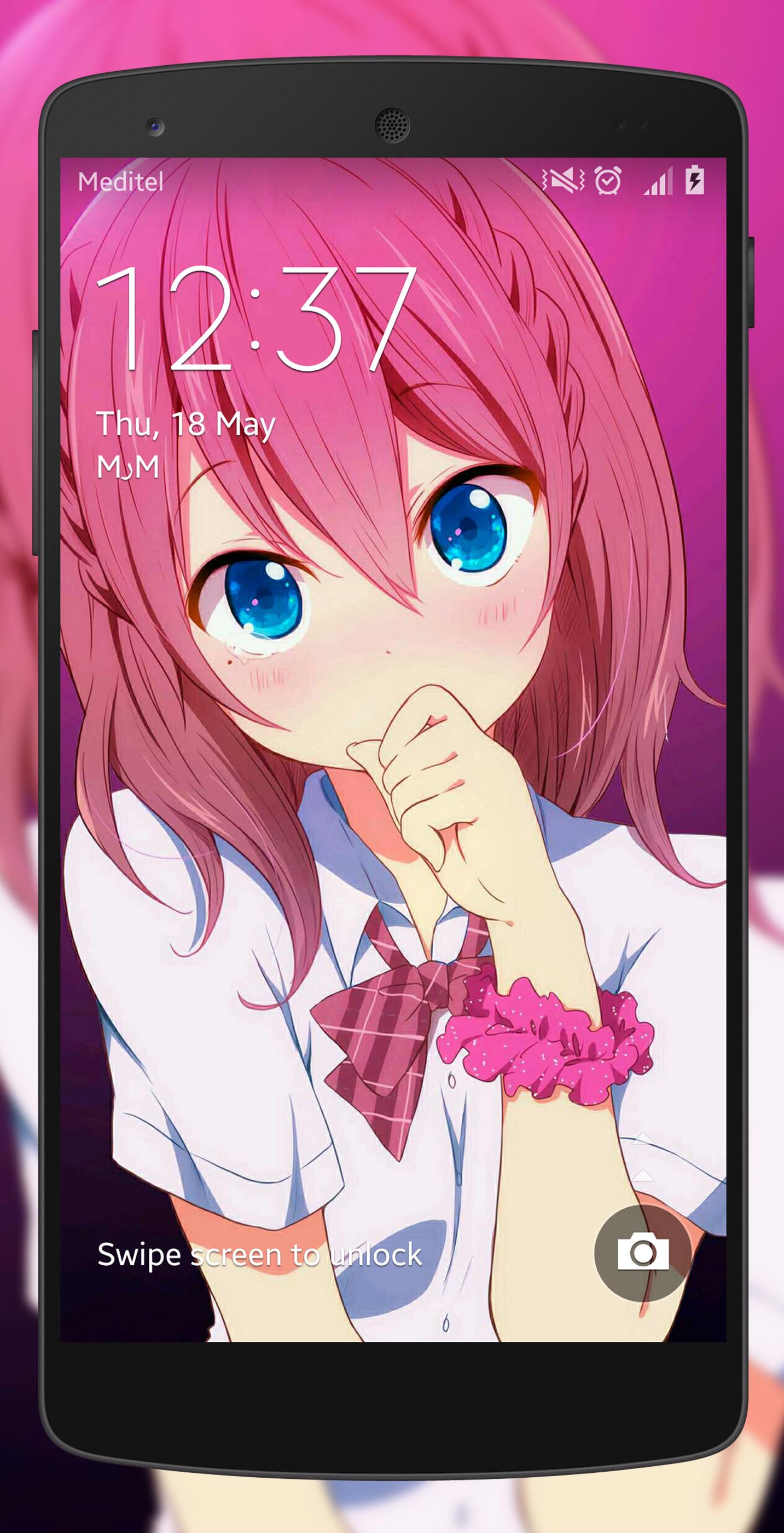 Ragazza anime kawaii capelli rosa, 1433x2799 Verticale, OnePlus