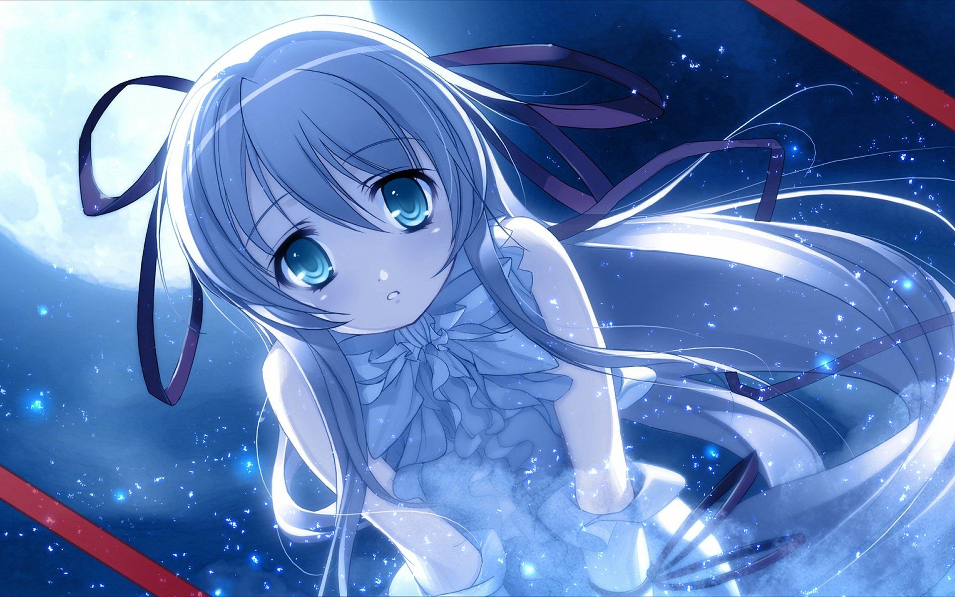 Ragazza anime capelli blu, 1920x1200 Full HD+ WUXGA, PC Desktop