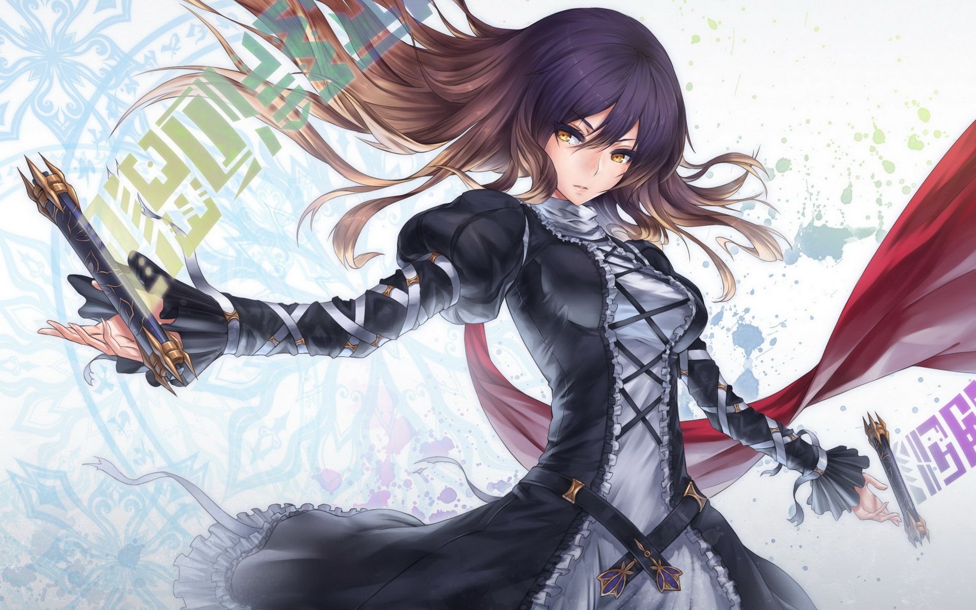 Ragazza anime capelli viola armata, 1920x1200 WUXGA, PC Desktop