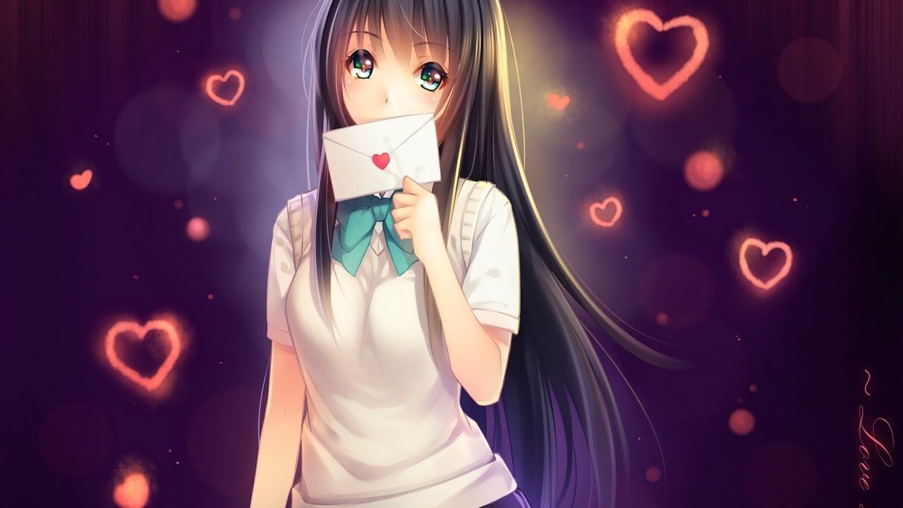 ragazza anime con lettera, 1280x720 HD, Desktop