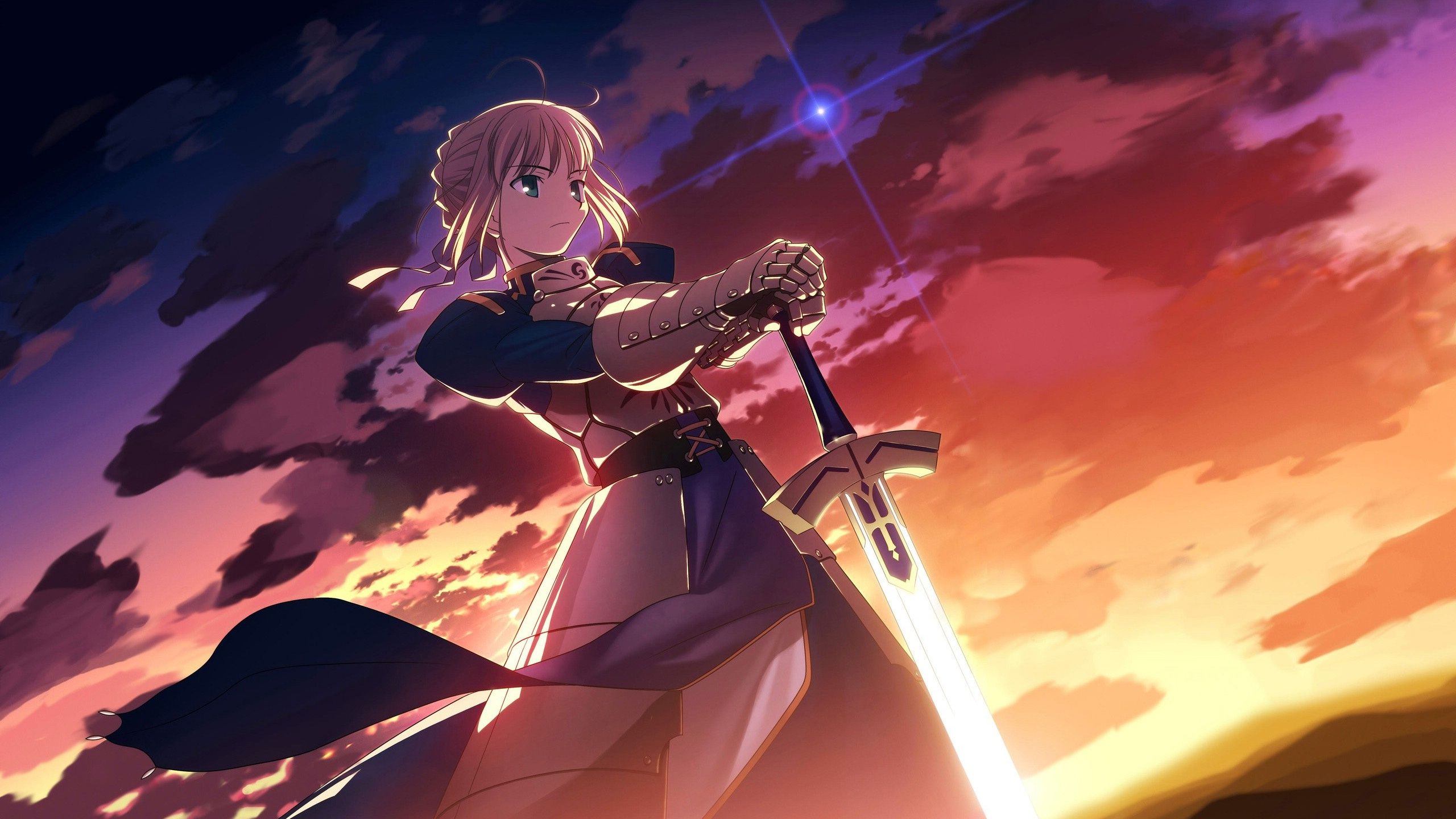 Saber con spada, tramonto, 2560x1440 2K QHD, PC