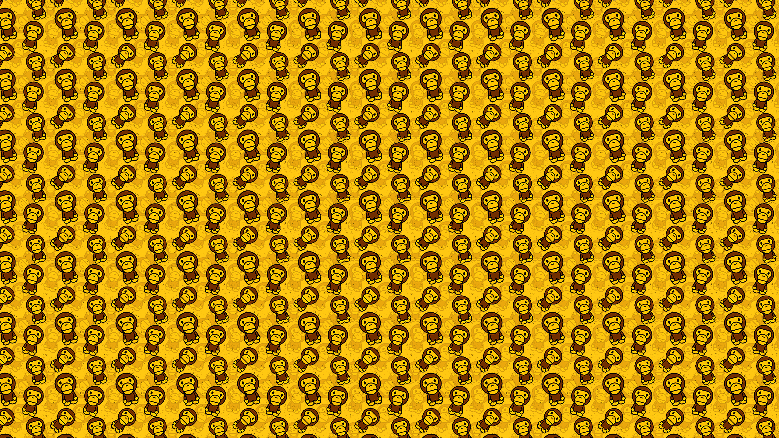 Pattern teschi scimmia giallo BAPE, 2560x1440 QHD, Laptop