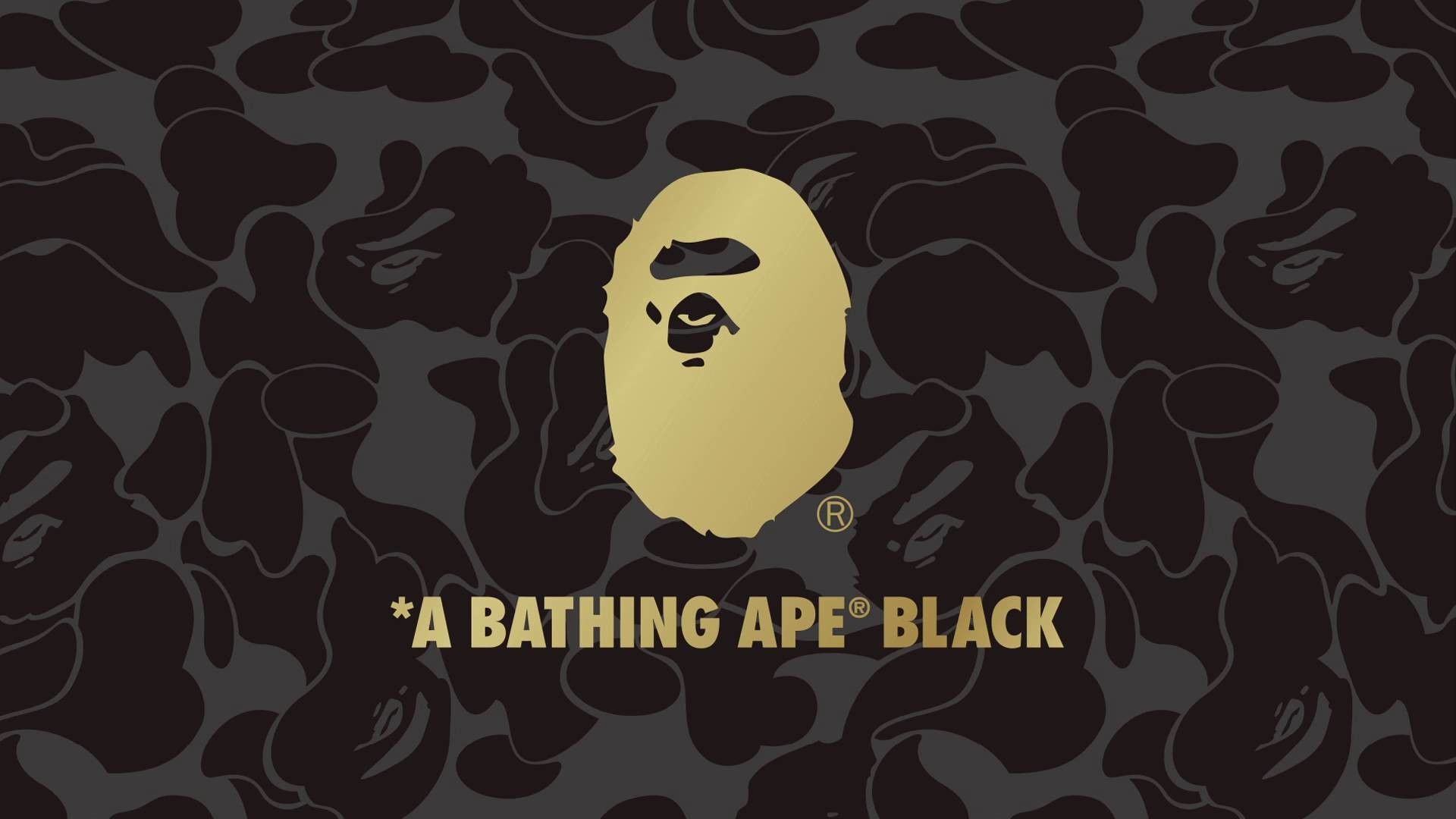 Logo Bathing Ape scimmia oro, 1920x1080 1080p, PC