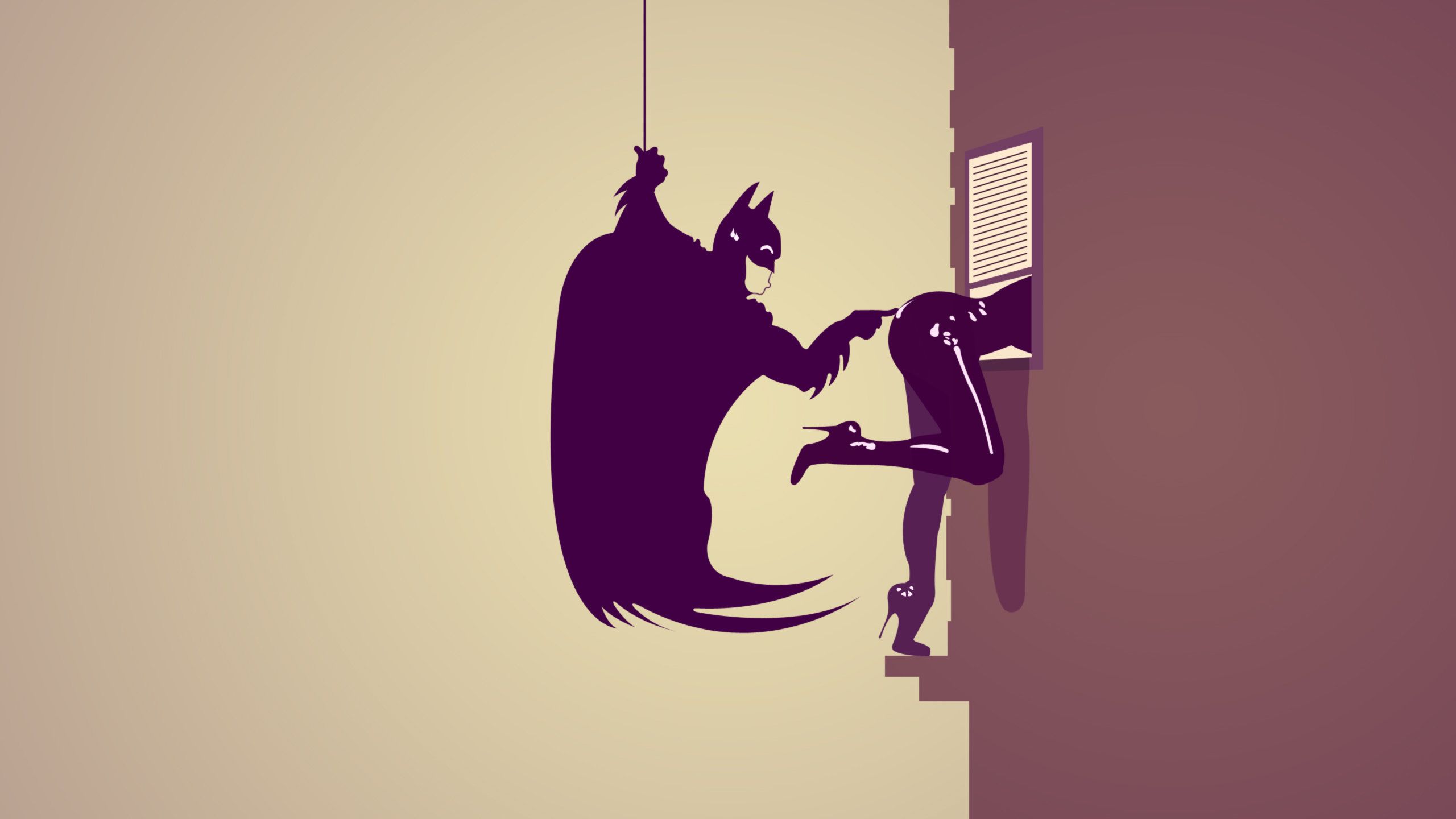Batman silhouette minimalista, 2560x1440 QHD, HP Laptop