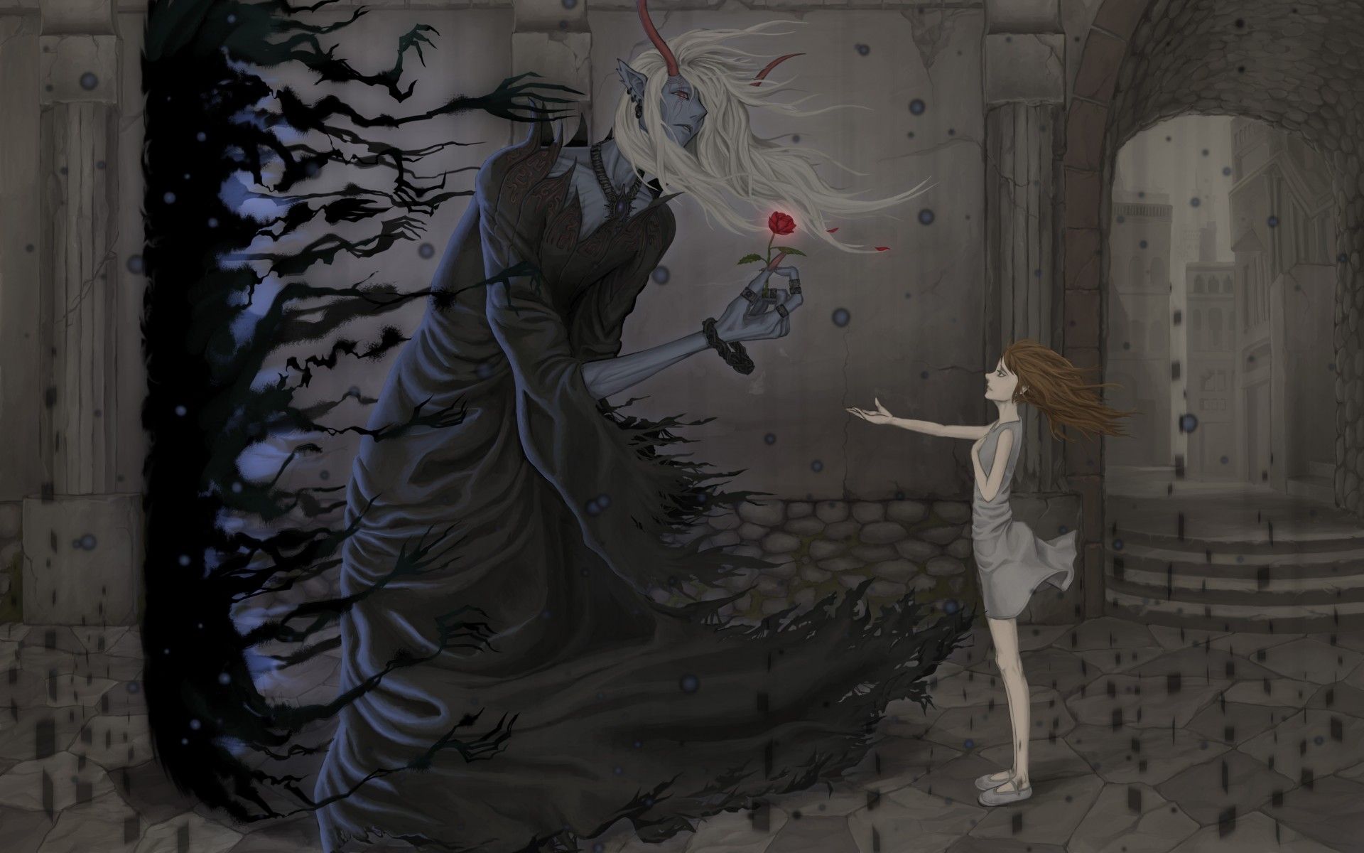 Ragazza demone ombra oscura, 1920x1200 Full HD+, PC