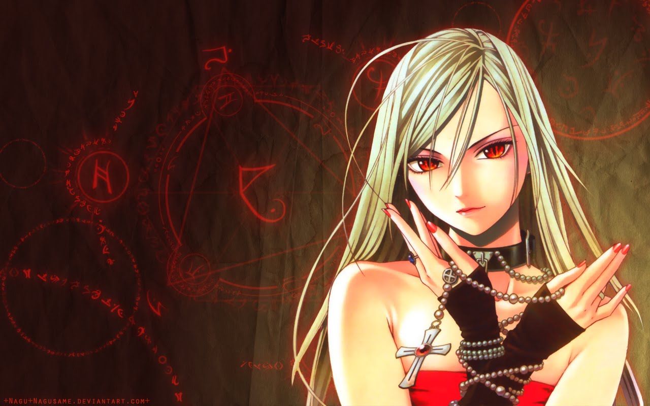 Ragazza demone anime capelli argento, 1280x800 HD, Desktop