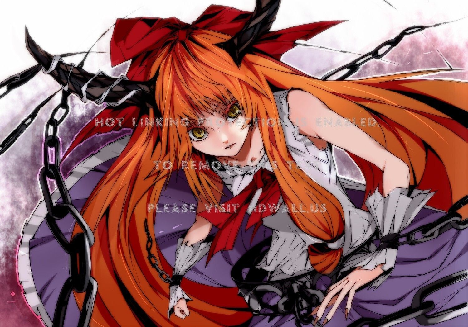 Ibuki Suika, Touhou, demone oni, 1500x1050 720p, PC