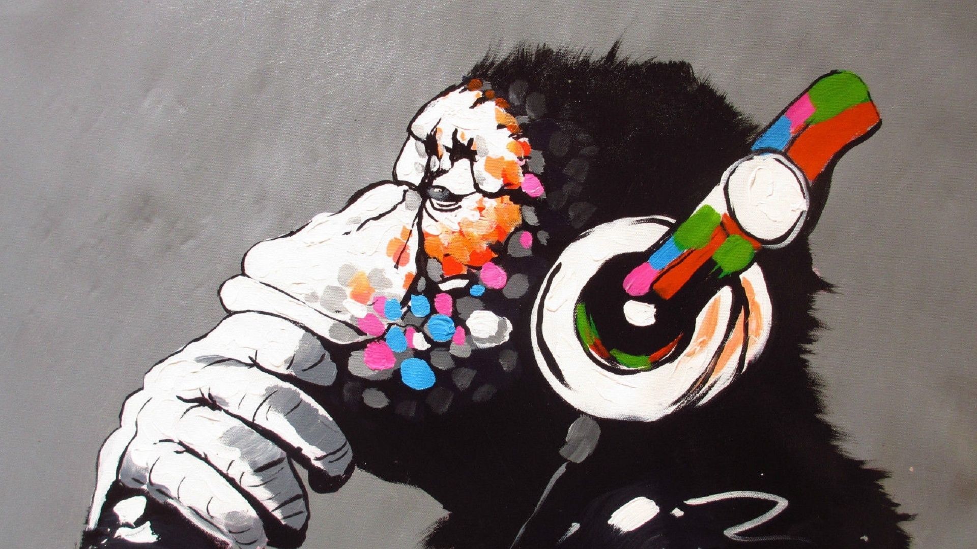 Murale tigre graffiti colorato, 735x1200 Verticale, Telefono