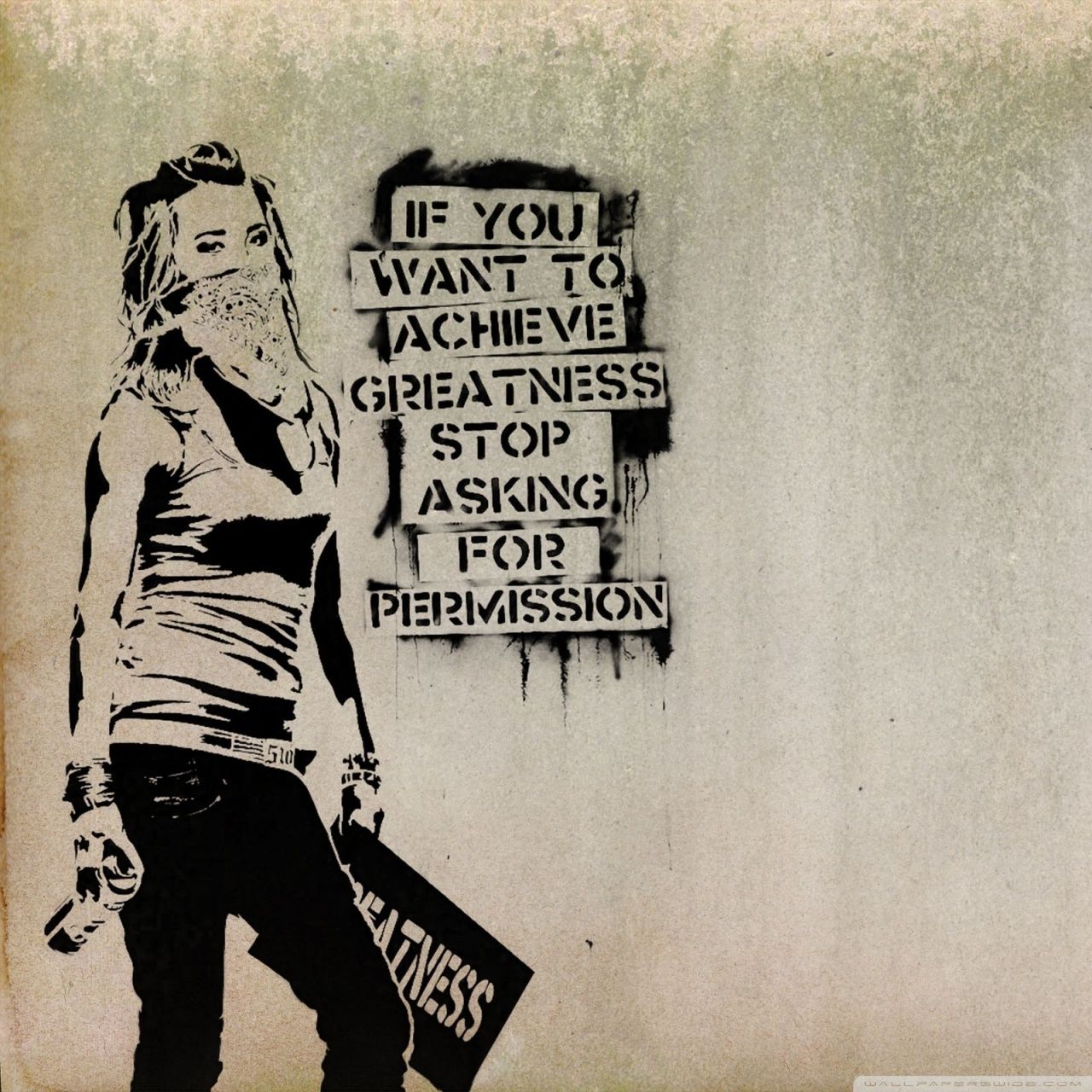 Murale Banksy carta da parati rosa, 2000x1698 2K, Laptop