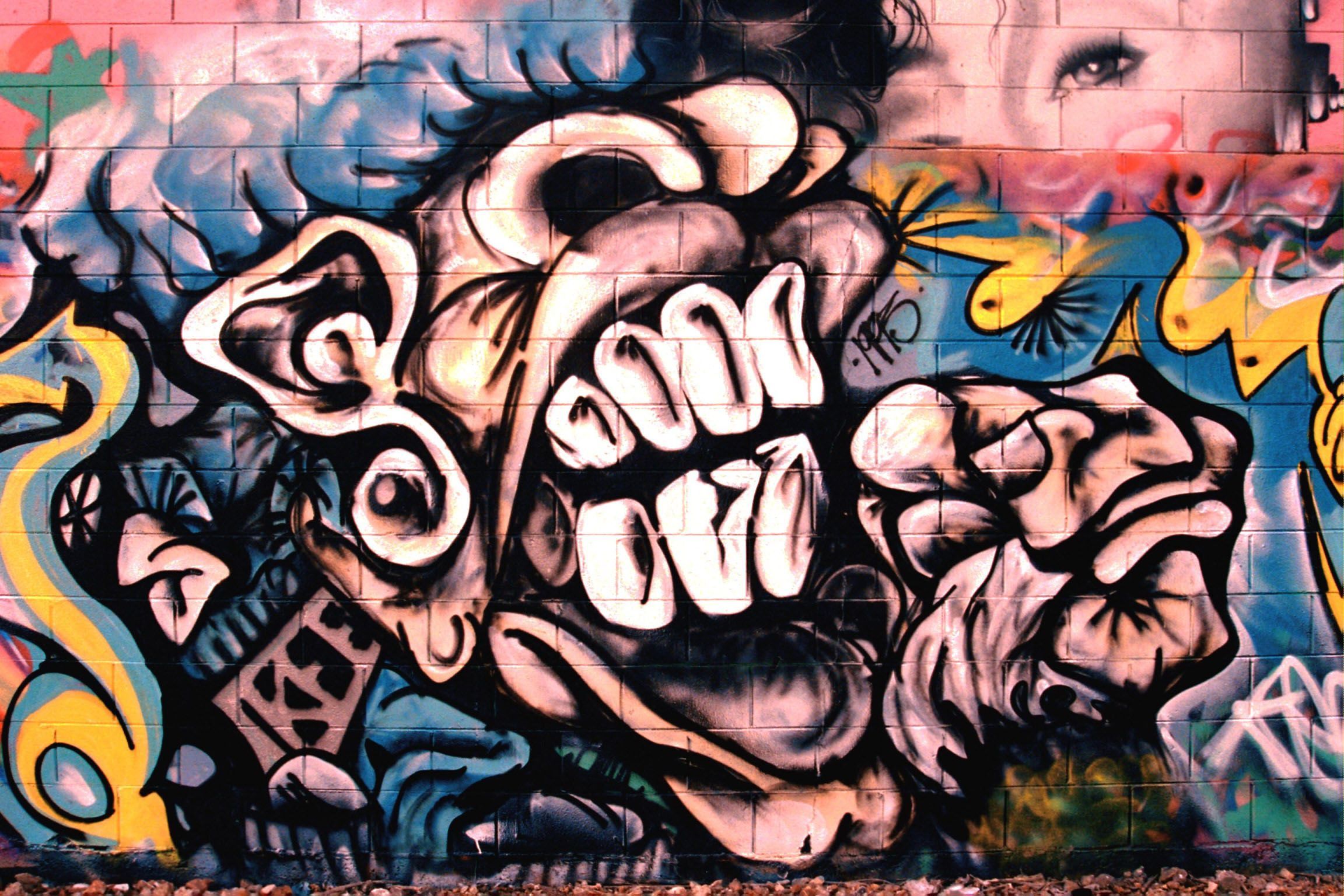 Graffiti Bad Juju verde nero, 1920x1200 WUXGA, Laptop