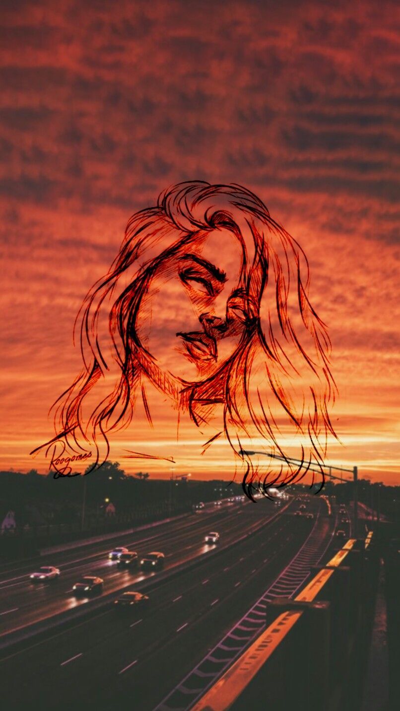 Ragazza su sfondo arancione, 1600x500 Panoramico, Dual Screen