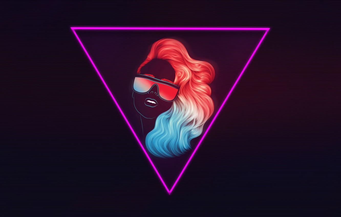 Ragazza neon triangolo retro, 1332x850 720p, Acer Nitro