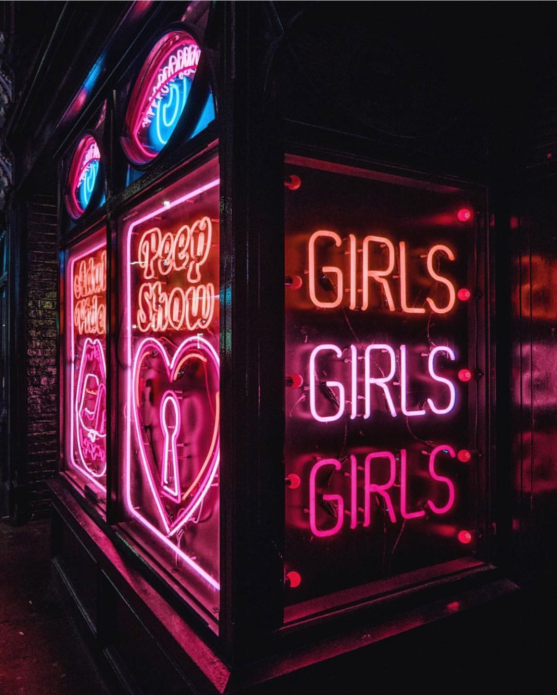Insegne al neon Girls Girls, 1125x1404 Full HD Verticale, Smartphone
