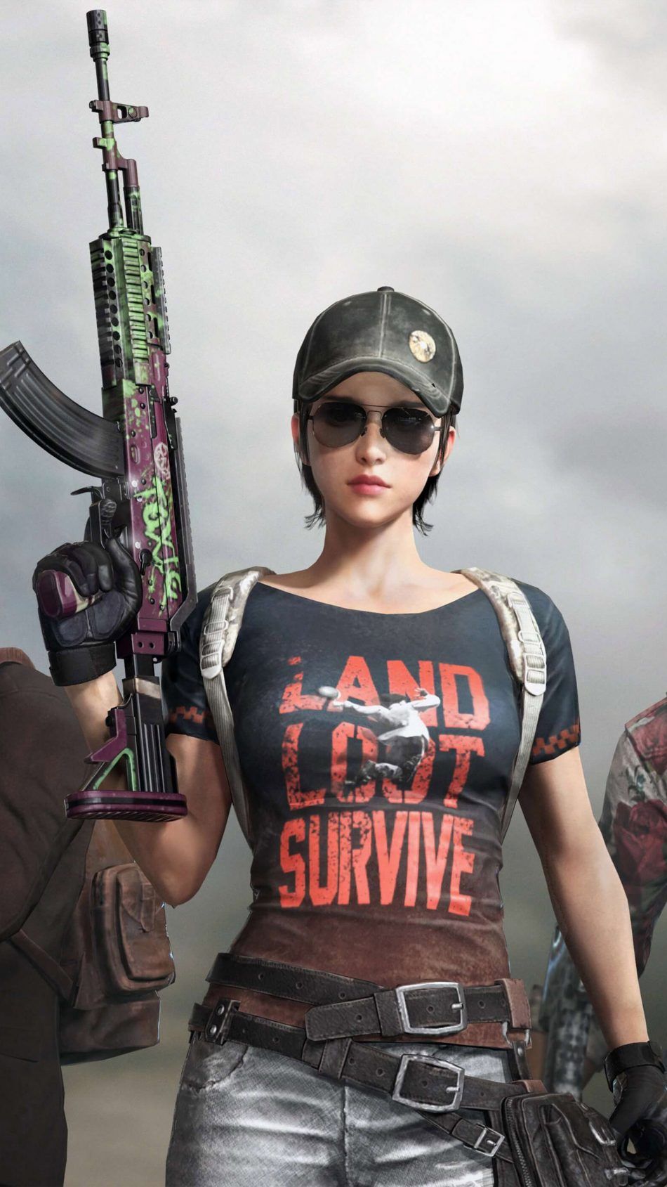 Ragazza PUBG con fucile, 950x1689 Full HD Verticale, Google Pixel