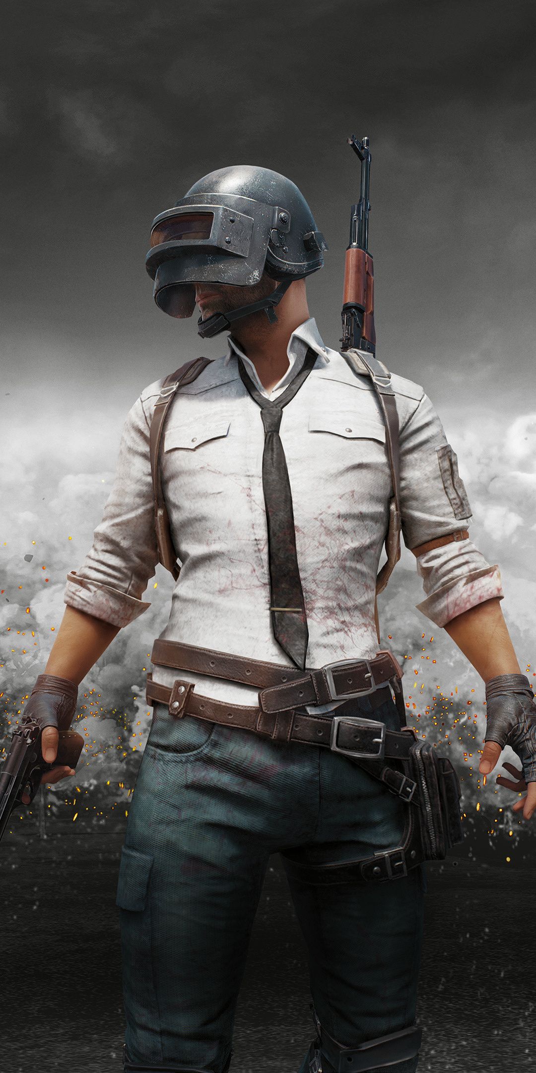 Personaggio PUBG con casco, 1080x2160 Full HD Verticale, iPhone