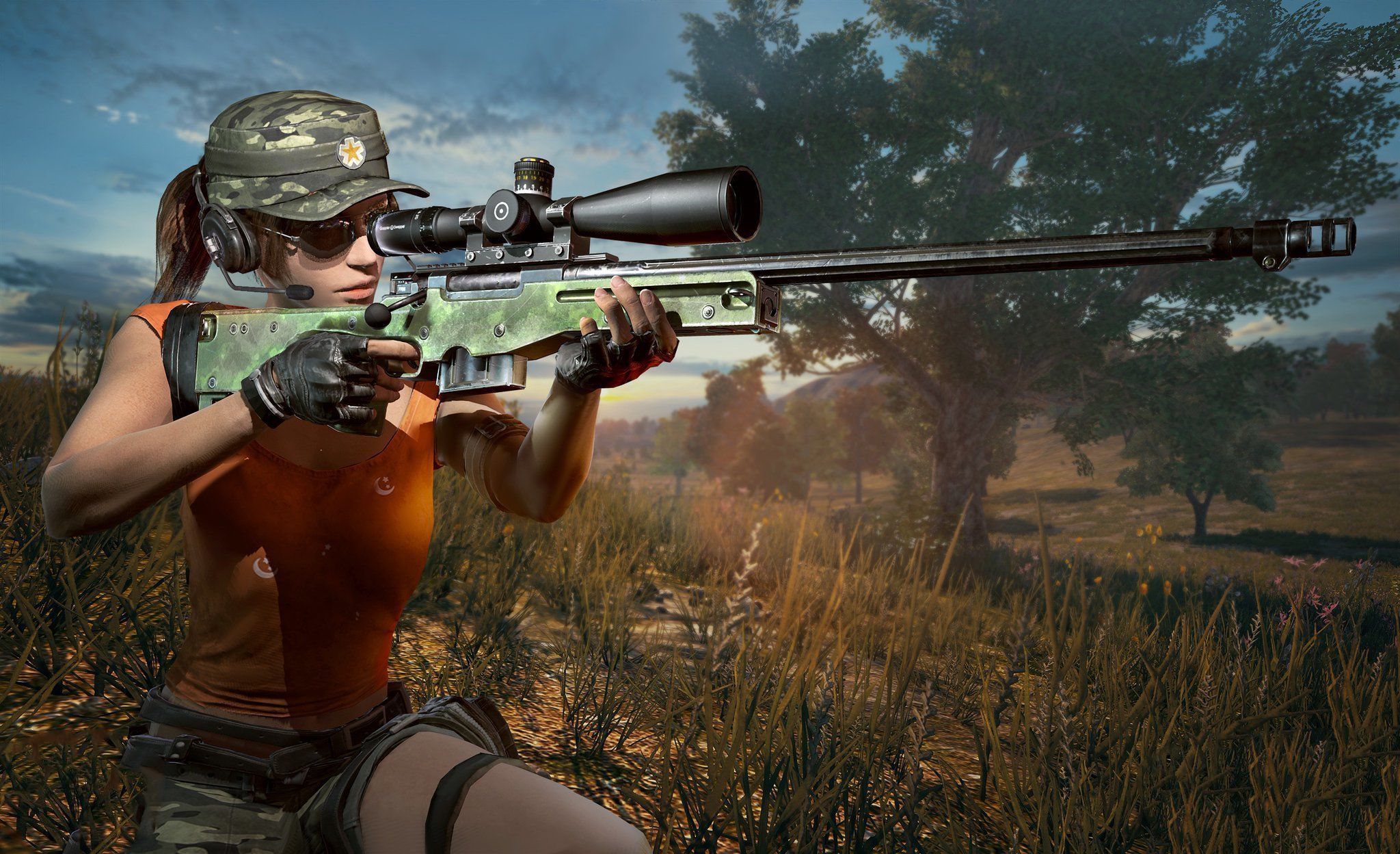 Ragazza PUBG con fucile, 2048x1248 Hi-Res, Desktop