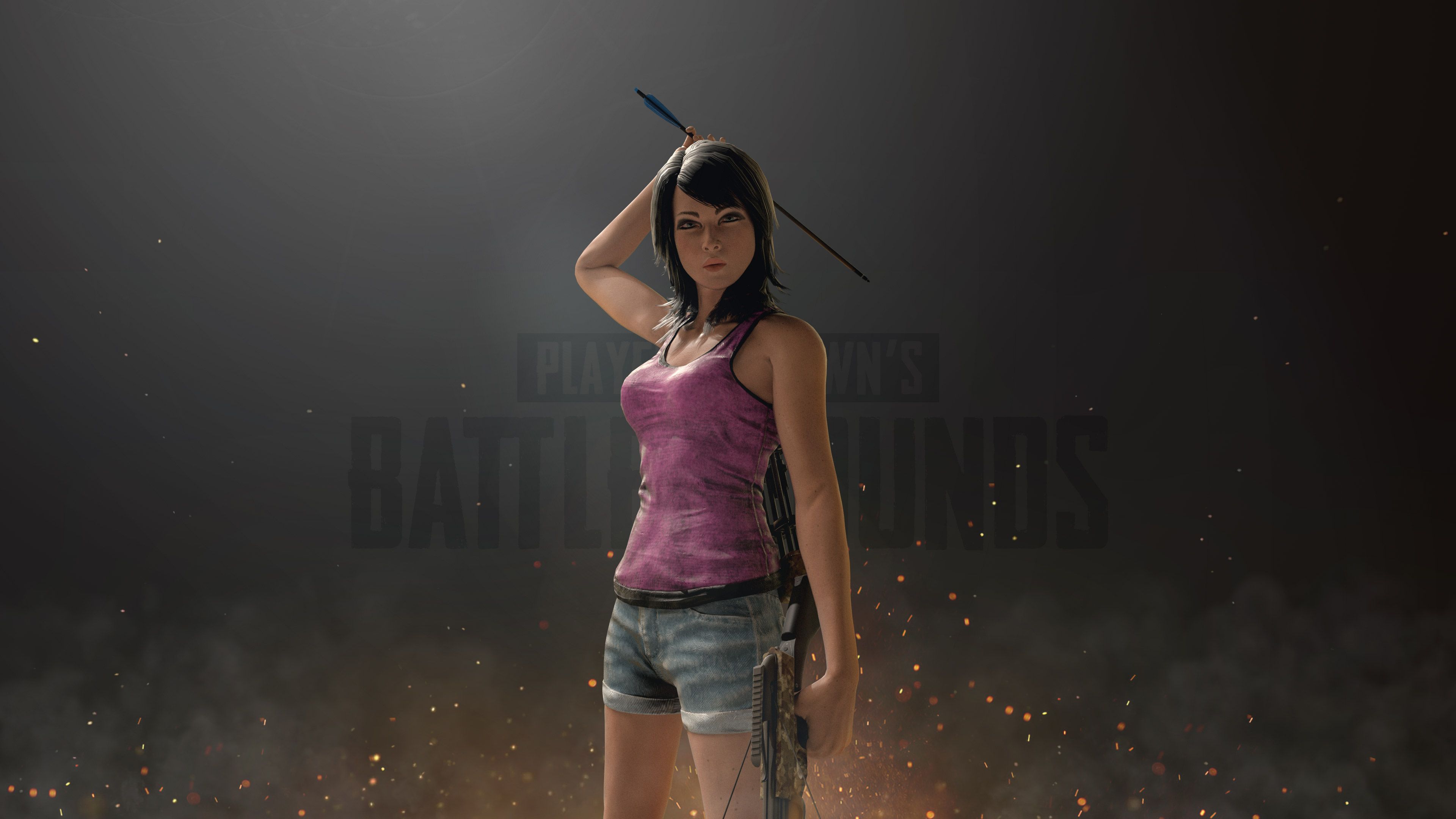 Ragazza PUBG Mobile personaggio, 3840x2160 Ultra HD, Monitor 4K